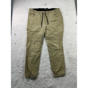 Ocean Current Pants Mens XL Khaki‎ Jogger Drawstring Moto Biker Stretch Casual
